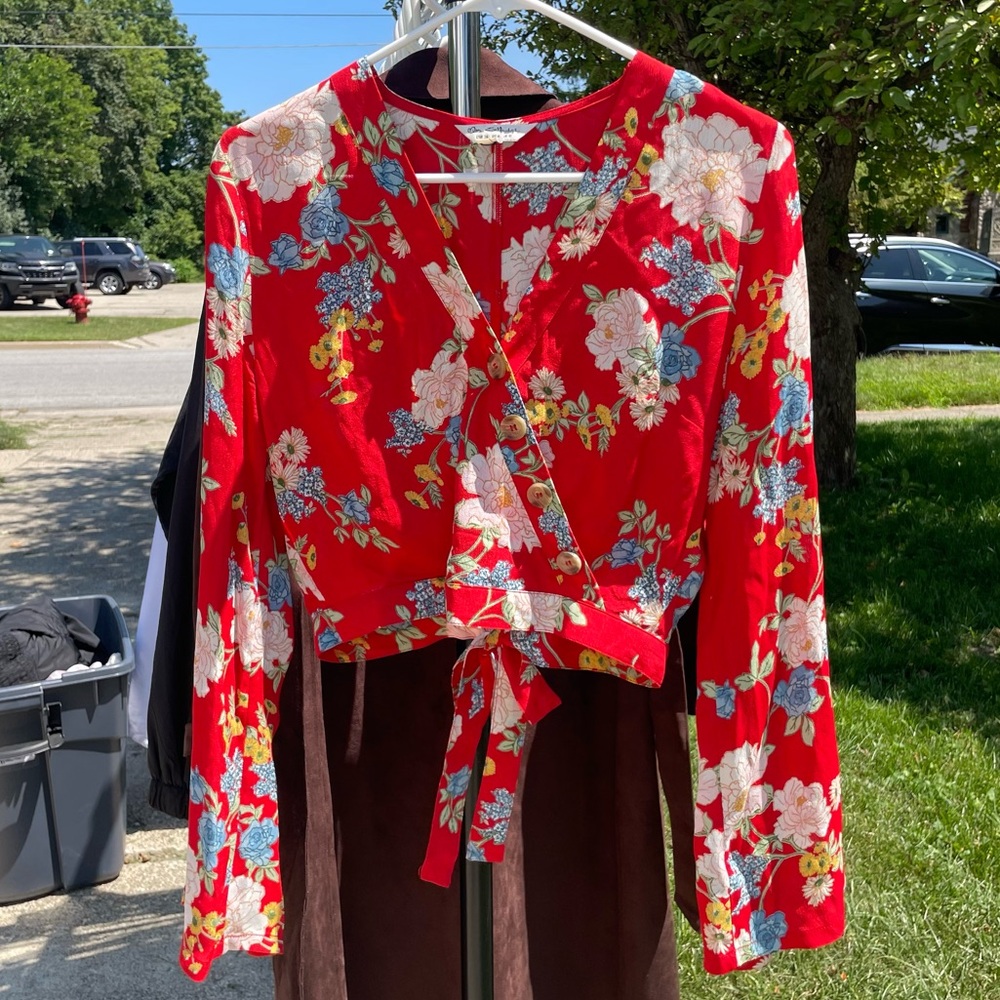 Miss Selfridge Crop Top Blouse